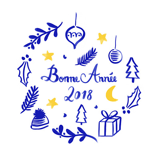 Carte de voeux Petite ronde de noël 2 photos blanc Carte de voeux Petite ronde de noël 2 photos blanc