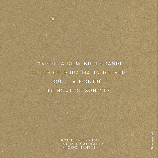 Faire-part de naissance Première étoile kraft - Page 2 Faire-part de naissance Première étoile kraft - Page 2