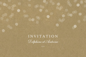Carton d'invitation mariage Polka kraft Carton d'invitation mariage Polka kraft