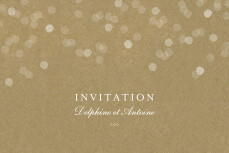 Carton d'invitation mariage Polka kraft
