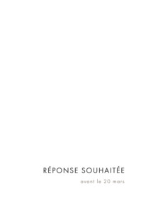 Carton réponse mariage Étincelles (dorure) blanc Carton réponse mariage Étincelles (dorure) blanc