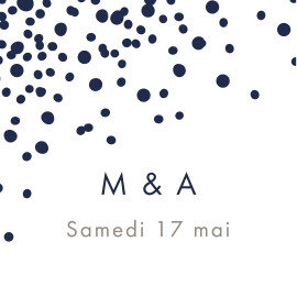 Etiquette perforée mariage Étincelles bleu marine
