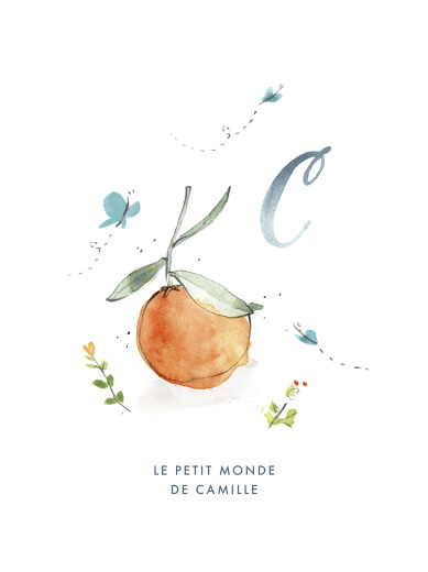 Affiche ABC… Clémentine bleu - Vue 2