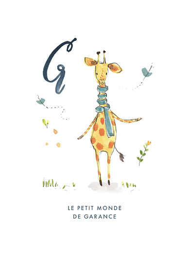 Affiche ABC… Girafe Bleu - Recto