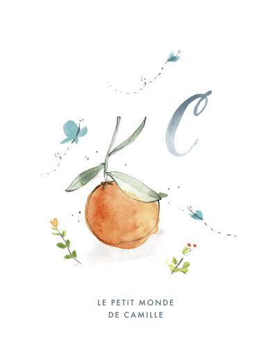 Affichette ABC… Clémentine bleu - Vue 2