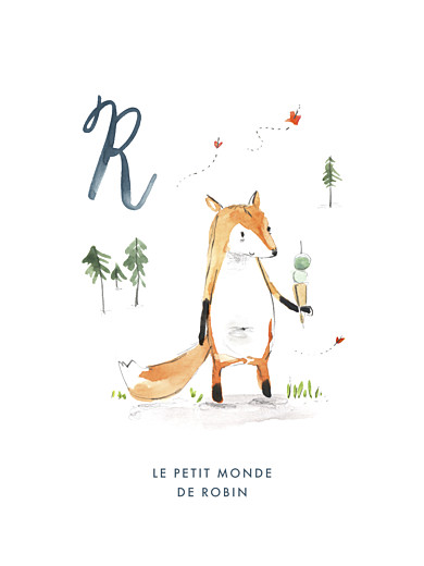 Affichette ABC… Renard bleu - Recto Affichette ABC… Renard bleu - Recto