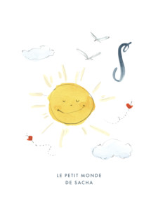 Affichette Abc… soleil bleu Affichette Abc… soleil bleu