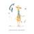Faire-part de naissance Abc... girafe blanc - Page 1