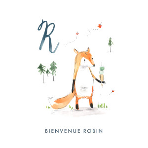 Faire-part de naissance Abc... renard blanc Faire-part de naissance Abc... renard blanc
