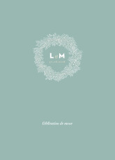 Couverture livret de messe mariage Gypsophile vert Couverture livret de messe mariage Gypsophile vert