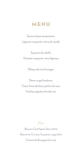 Menu de mariage Gypsophile (4 pages) kraft - Page 3 Menu de mariage Gypsophile (4 pages) kraft - Page 3