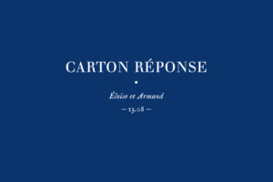 Carton réponse mariage Nature chic (dorure) bleu Carton réponse mariage Nature chic (dorure) bleu