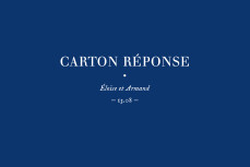 Carton réponse mariage Nature chic (dorure) bleu Carton réponse mariage Nature chic (dorure) bleu