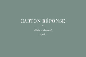 Carton réponse mariage Nature chic (dorure) vert Carton réponse mariage Nature chic (dorure) vert