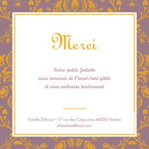 Carte de remerciement Merci ambiance florale photo mixte Carte de remerciement Merci ambiance florale photo mixte