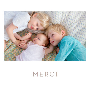 Carte de remerciement Merci élégant blanc Carte de remerciement Merci élégant blanc