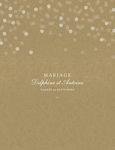 Faire-part de mariage Polka portrait kraft Faire-part de mariage Polka portrait kraft