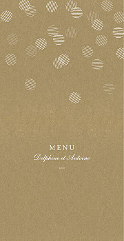 Menu de mariage polka kraft Menu de mariage polka kraft