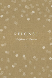 Carton réponse mariage Polka portrait kraft