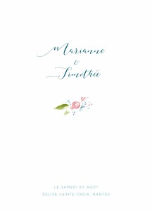 Couverture livret de messe mariage Journée de printemps blanc Couverture livret de messe mariage Journée de printemps blanc