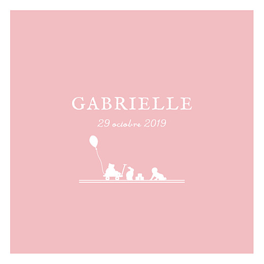 Faire-part de naissance Jeux d'enfant rose Faire-part de naissance Jeux d'enfant rose