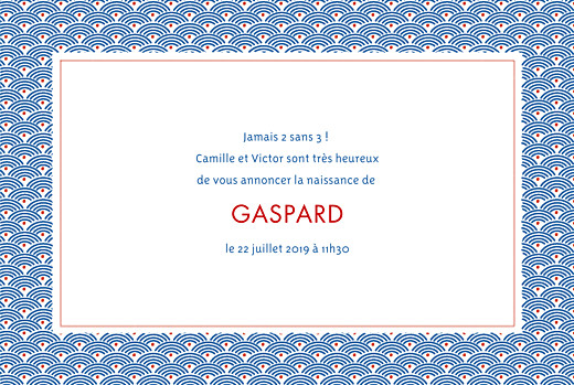 Faire-part de naissance Pattern paysage 2 photos rouge bleu - Page 3 Faire-part de naissance Pattern paysage 2 photos rouge bleu - Page 3