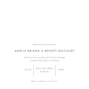 Faire-part de mariage Lettres d'amour (dorure) blanc Faire-part de mariage Lettres d'amour (dorure) blanc
