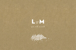 Carton d'invitation mariage Gypsophile kraft Carton d'invitation mariage Gypsophile kraft