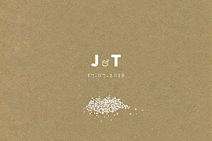 Carton réponse mariage Gypsophile kraft Carton réponse mariage Gypsophile kraft