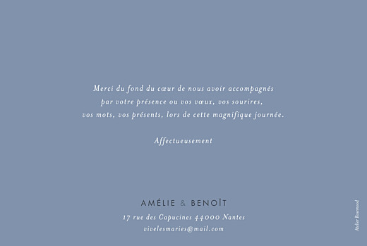 Carte de remerciement mariage Lettres d'amour bleu - Page 2 Carte de remerciement mariage Lettres d'amour bleu - Page 2