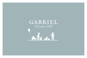 Faire-part de naissance Jeux enfants à 3 photo gris garçons Faire-part de naissance Jeux enfants à 3 photo gris garçons