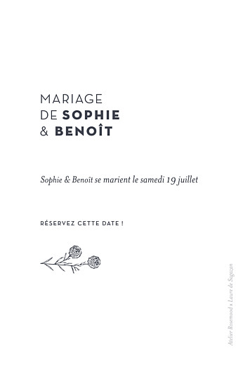 Save the Date Laure de sagazan (dorure) blanc Save the Date Laure de sagazan (dorure) blanc