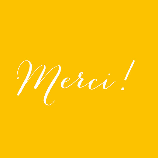 Carte de remerciement Merci son prénom (carré) soleil Carte de remerciement Merci son prénom (carré) soleil