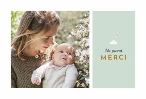 Carte de remerciement Merci jour de fête vert Carte de remerciement Merci jour de fête vert