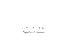 Carton d'invitation mariage Polka (dorure) blanc