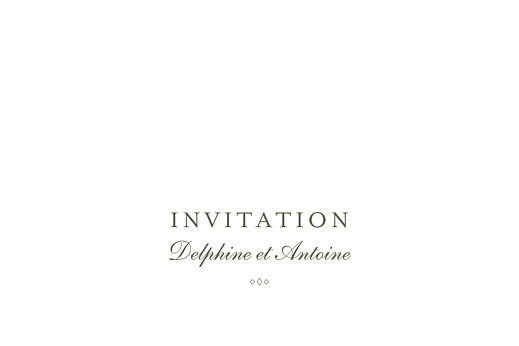 Carton d'invitation mariage Polka (dorure) blanc - Recto Carton d'invitation mariage Polka (dorure) blanc - Recto