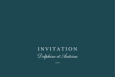 Carton d'invitation mariage Polka (dorure) canard