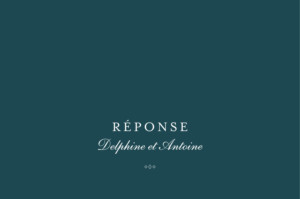 Carton réponse mariage Polka (dorure) canard Carton réponse mariage Polka (dorure) canard