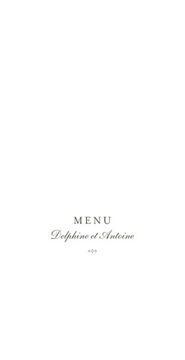 Menu de mariage Polka (dorure) blanc Menu de mariage Polka (dorure) blanc
