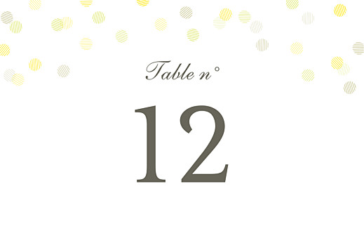 Marque-table mariage Polka (dorure) blanc Marque-table mariage Polka (dorure) blanc