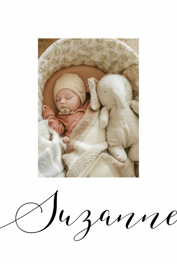 Faire-part de naissance Little big one 4 photos blanc - Recto Faire-part de naissance Little big one 4 photos blanc - Recto