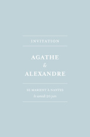 Carton d'invitation mariage Reflets dans l'eau (dorure) vert