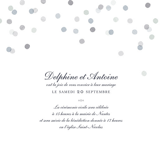 Faire-part de mariage Polka (dorure) encre Faire-part de mariage Polka (dorure) encre