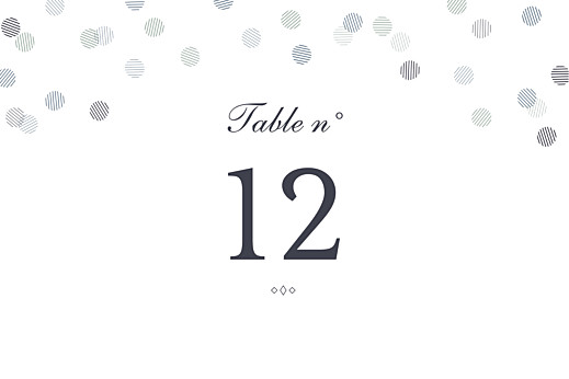 Marque-table mariage Polka (dorure) encre - Verso Marque-table mariage Polka (dorure) encre - Verso