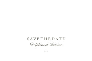 Save the Date Polka (dorure) blanc