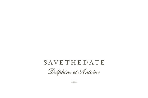 Save the Date Polka (dorure) blanc - Recto