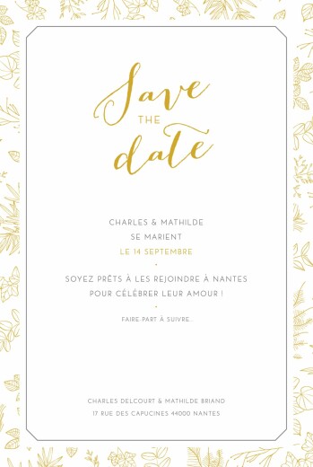 Save the Date Délicatesse jaune - Recto Save the Date Délicatesse jaune - Recto
