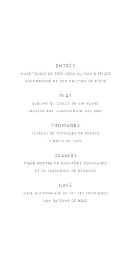 Menu de mariage Élégant cœur (dorure) blanc - Page 3 Menu de mariage Élégant cœur (dorure) blanc - Page 3