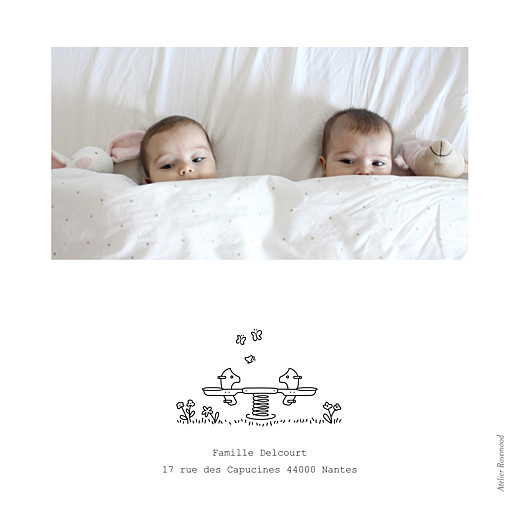Faire-part de naissance Promesse au jardin jumeaux blanc - Page 4 Faire-part de naissance Promesse au jardin jumeaux blanc - Page 4