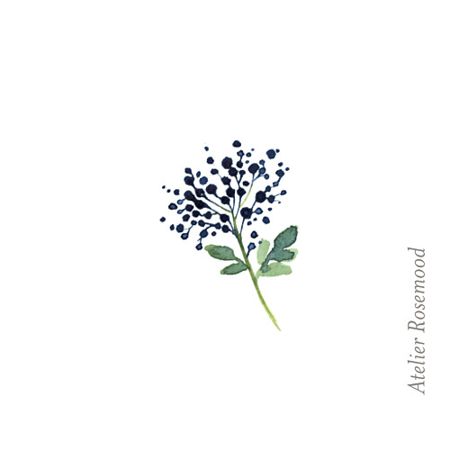 Etiquette perforée mariage Fleurs aquarelle crème - Verso Etiquette perforée mariage Fleurs aquarelle crème - Verso